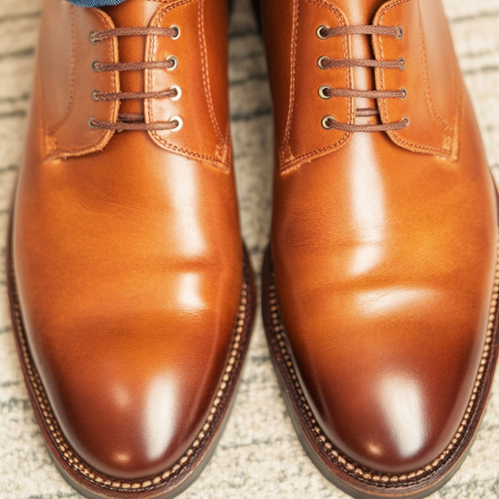 Tan Leather Derby Shoes
