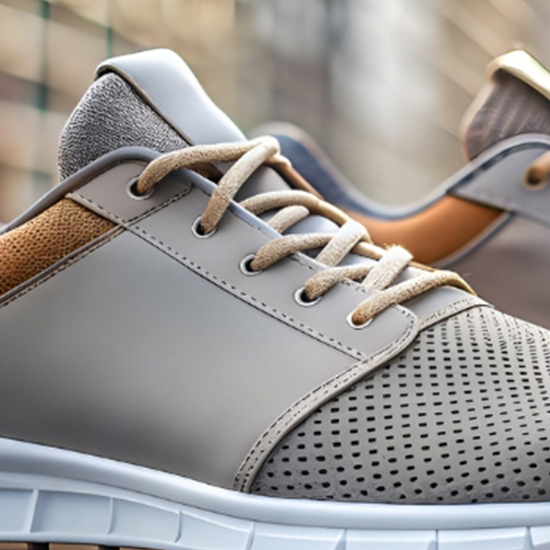 Grey Perforated Urban Sneakers - Alternate View