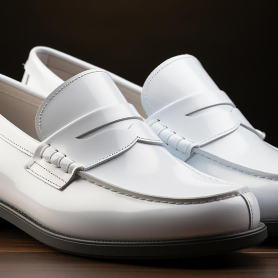 White Patent Leather Loafers